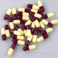 Varias cápsulas de píldoras vacías mezcladas de buena calidad